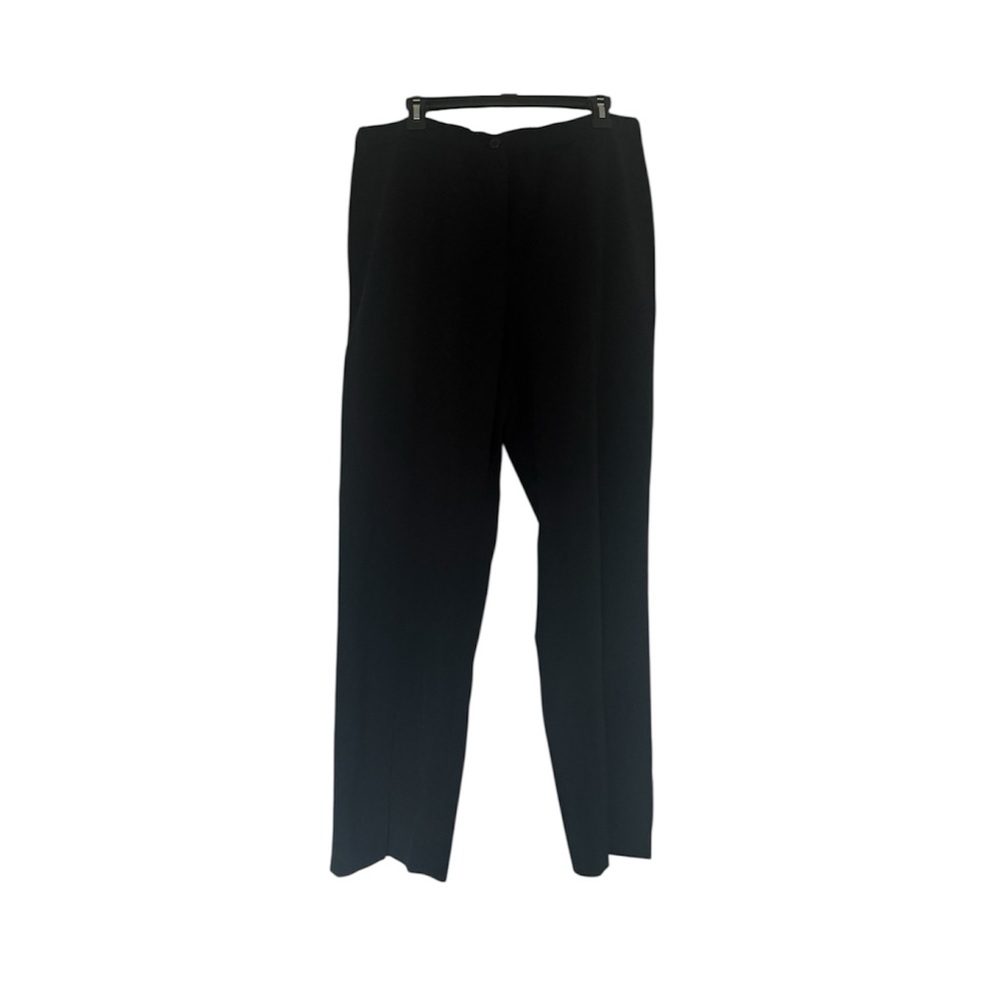 Slimsation by Multiples Black Ankle Pants Straight Split Hem Split Ankle 16